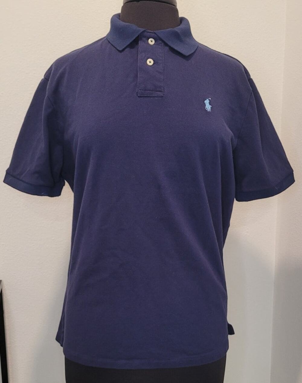 Ralph Lauren Navy Slim Fit Polo L Luxe Preppy